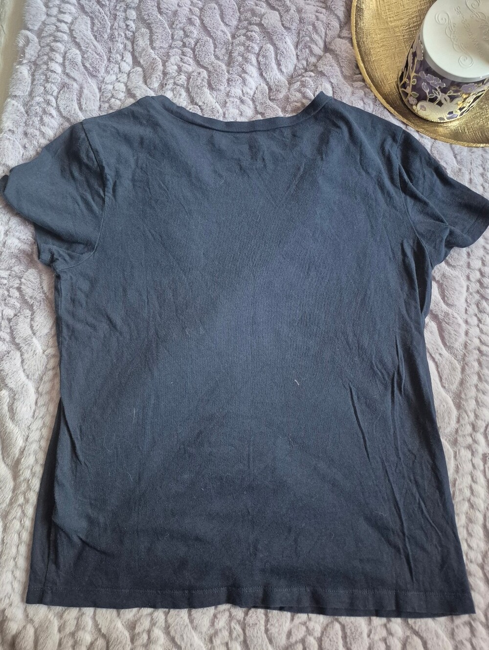 Juicy Couture Navy Blue Glitter Logo T Shirt - Picture 2 of 7